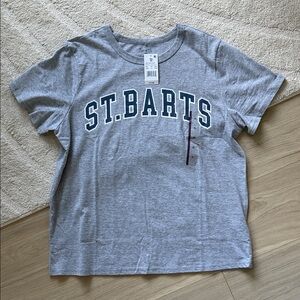 NEW- Zoe + Liv St. Barts Gray Short Sleeve Cotton T-Shirt